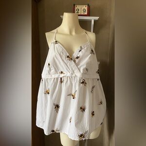 Victoria Beckham For Target bee spaghetti strap tank top women size 2X